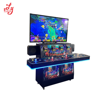 55 Inch 4 Players Stand Up Fish Tables Cabinet With 55 Inch HD LG Monitor 4 Seats Fish Game Machines