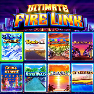 HD Version Ultimate 43 Inch 8 in 1 Fire Link Casino Touch Screen Gambling Games PCB Boards Machines For Sale
